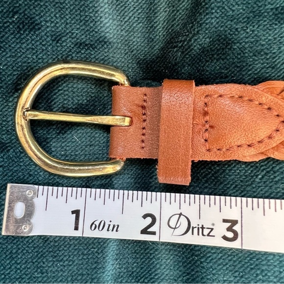 EUC Chico’s genuine leather braided belt medium Chico main image 2